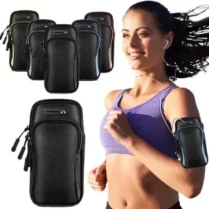 Waterproof Armbag Phone  ID Cards  Credit Cards Pouch Armband For iPhone 17 16 15 13 Pro Max Running Cycling outdoor Sport Hand Phone Pouch Mobile Sport Waterproof Case