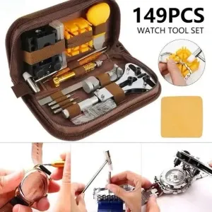 High Quality 149pcs Professional Watch Repair Tool Kit | Complete Watch Maintenance Set | Battery Replacement | Strap Link Remover | Case Opener Tools
